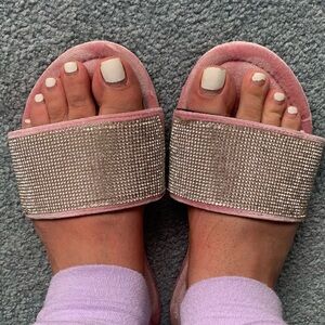 Victoria Secret Bling velvet Slides